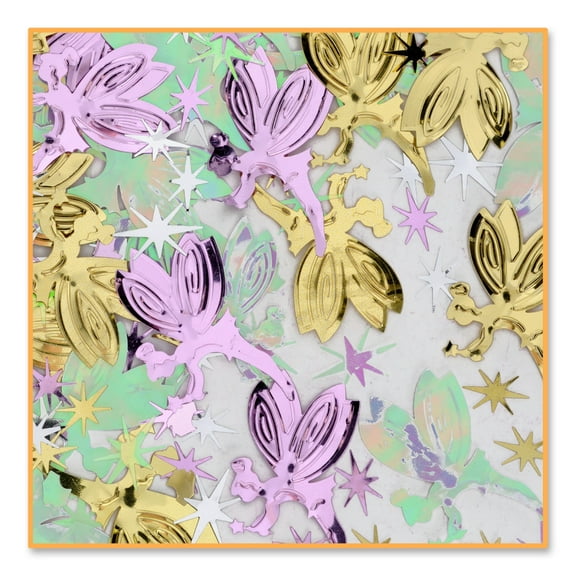 Beistle Pack of 6 Multicolor Fairy Magic Confetti Bags 0.5 oz.