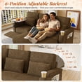 thumbnail image 3 of Muumblus 3-in-1 Convertible Sectional Sleeper Sofa with Recliner, Side Table & USB, 3-Seater Pull Out Couch Bed for Living Room, Khaki Chenille, 3 of 9