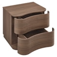 thumbnail image 5 of Mirae 2-Drawer Curved Nightstand in Brushed Brown Oak, 5 of 8