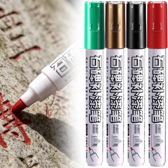 CoreLiving Oil-Based Paint Marker Pen, Fine Tip Permanent Black Paint Pen, Quick Dry and Waterproof Ink for Metal, Wood, Rock, Plastic, and Ceramics, 1-Pack