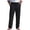 Black, variant on Men's Casual Pants Lounge Straight Leg Cotton Linen Trousers Breathable Drawstring Elastic Waist Loose Pants with 2 Pockets, Gray XL