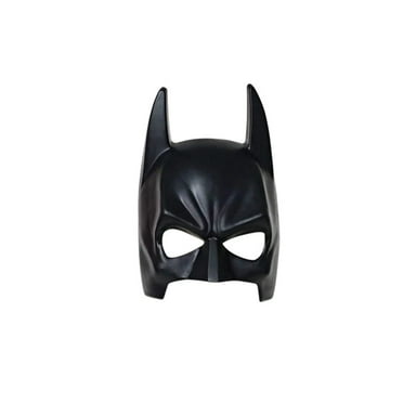 DC Comics Batman Black Plastic Halloween Costume Mask, for Adult