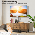 thumbnail image 4 of TAVR Furniture Universal TV Floor Stand with Mount for 32 to 60 inch Flat Screens, Swivel Adjustable Corner TV Standing for Bedroom Small Space, Black, 4 of 10