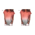 thumbnail image 3 of Sonducket Camiseta de mujer de manga corta con cuello y camiseta informal con degradado, rosa, XL Rosado SG 2piezas Sonducket CBP435885, 3 of 6