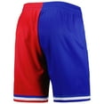thumbnail image 3 of Men's Mitchell & Ness Royal/Red Philadelphia 76ers Hardwood Classics 1982 Split Swingman Shorts, 3 of 3