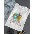 thumbnail image 3 of Donut And Coffee On Bike T-Shirt Women -Image by Shutterstock, Female Small, 3 of 4