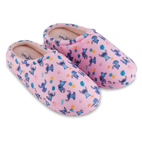 Disney Women's Lilo and Stitch Slippers, Printed Slip-on Soft Indoor Clog Slippers Pink – 7/8