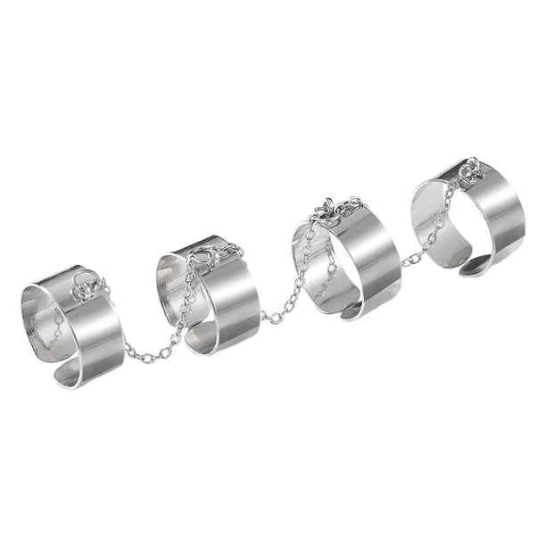 Anillos de cadena de aleación Sunnimix tipo punk para fiesta de Enlace