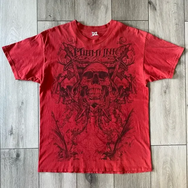 T-Shirt Années 2000 Rétro Punk Hip Hop Imprimé Graphique T-Shirt Surdimensionné Col Rond Coton Manches Courtes