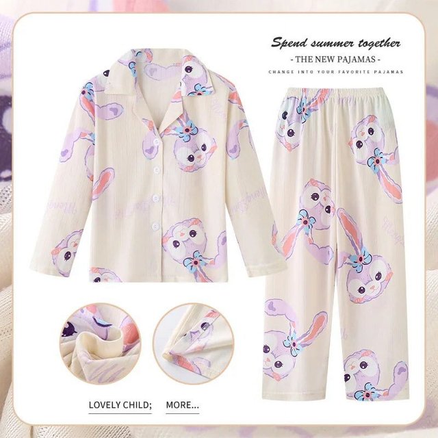 Conjuntos de pijamas de princesa de dibujos animados para niñas, trajes de pijamas de Navidad para niños, conjuntos de ropa para adolescentes, ropa de dormir para adolescentes
