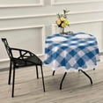 thumbnail image 6 of Coolnut Checkered Round Tablecloth Polyester Circular Table Cloth Water Resistant Spill Proof Large Colorful Vintage Table Cover for Dining Kitchen Party, 60", 6 of 7