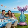 thumbnail image 7 of 2PCS Large Mermaid Tail Balloons, Mermaid Decorations for Summer Beach Birthday Under the Sea Ocean Theme Party Supplies, Standing Foil Balloons 48 Inch, 7 of 7