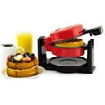 thumbnail image 2 of MegaChef Non-Stick Round Electric Flip 5 Inch Belgian Waffle Maker in Red, 2 of 4