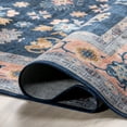 thumbnail image 4 of Rugs USA Dayflower Vintage Machine Washable Area Rug, 6' x 9', Dayflower Blue, 4 of 7