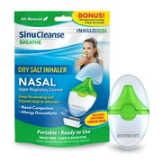 SinuCleanse Inhalo Nasal Dry Salt Inhaler, 100% All-Natural Salt Crystals Help You Breathe Easier, 1 Portable Respiratory Inhaler with Vapor Stick