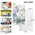 thumbnail image 2 of Flowers with Blue Cotton Face Towels Soft Hand Towel Absorbent Bathroom Towel for Kitchen Hotel Decoration, 2 of 7