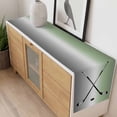 thumbnail image 4 of Sage Green Gray Ombre Table Runner - 48 Inch Long, Kitchen Dining Table Runner Dresser Scarves, Black Hockey Sticks Minimalist Style Farmhouse Decor for Coffee Tables Wedding Party Banquet, 4 of 8