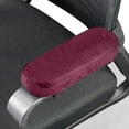 thumbnail image 4 of 2 almohadillas para reposabrazos de silla, universales, lavables, de poliéster, suaves. Rojo, 4 of 8