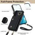 thumbnail image 5 of Phone Case for Samsung Galaxy S22 Plus S22+ 5G Wallet Cover with Screen Protector and Ring Stand Credit Card Holder Slot Crossbody Strap Cell S22+5G S22plus 22S + S 22 22+ Women Girl Men Black, 5 of 7