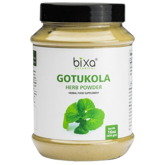 Gotu Kola Powder (Centella Asiatica) - 1 Pound (16 Oz) | Natural Anxiety and Stress Relief | Supports Cognitive Functions & Improve Overall Health