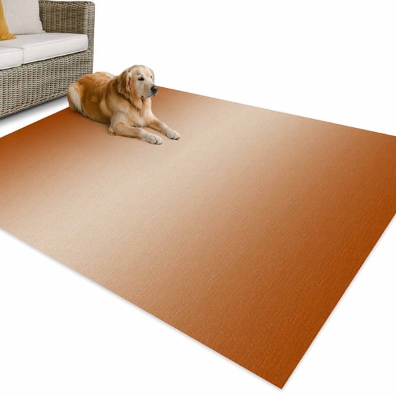 Outdoor Rug 5x7 ft Ombre Burnt Orange Waterproof Outdoor Patio Rug Mat Non Slip Outside Area Rugs Carpet for RV,Camping,Porch,Deck,Pool,Balconybackyard,Fall Thanksgiving Abstract Art