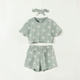 thumbnail image 6 of MEZZALL Girls Summer Outfits Toddler Clothes Floral Print Batwing Sleeve Tops And Shorts Set Casual Playwear For Baby Classic Clothing, 6 of 9