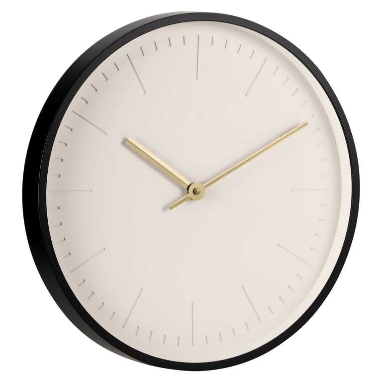 Better Homes & Gardens 20-Inch Modern Wall Clock, Black photo 2