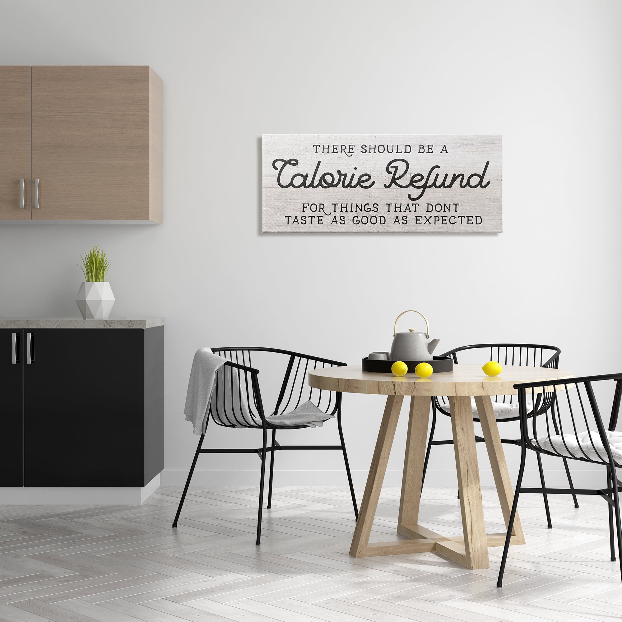 Stupell Industries Calorie Refund Don't Taste Good Funny Kitchen Phrase, 40 x 17, Design by Daphne Polselli