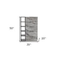 thumbnail image 4 of HomeRoots 35" Grey Manufactured Wood Five Drawer Chest, 4 of 8