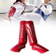 thumbnail image 5 of Espinilleras de Muay Thai, protectores de piernas y pies, equipo de entrenamiento de MMA, protección para el empeine de las piernas Rojo S, 5 of 8