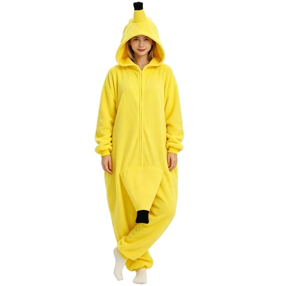 LEKWK Funny Onesies for Adults Cute Hooded Romper Adult Onesie Pajamas Halloween Cosplay Costume Cozy Flannel Fleece Christmas Sleepwear Homewear