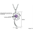 thumbnail image 2 of KATGI Fashion 18K White Gold Plated 4 Leaf Purple Clover Pendant Necklace, 2 of 3