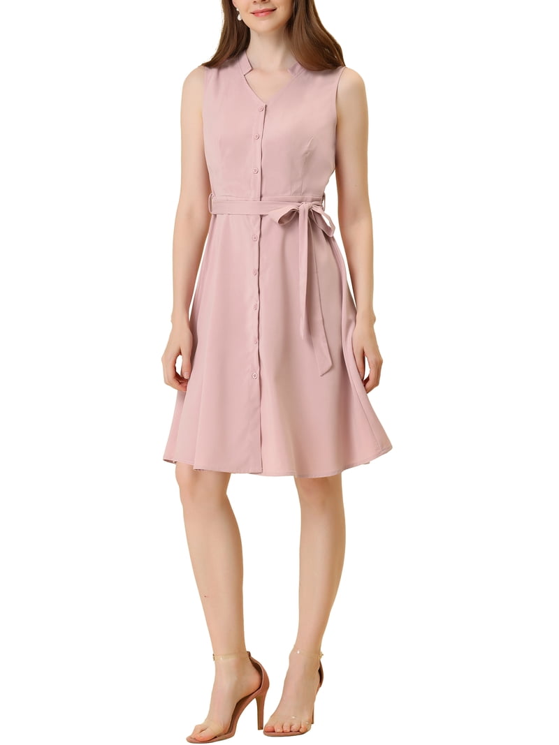knee length dresses for ladies Billie Pink Off The Shoulder Midi Dress for Women, Dusty Pink, Xs main image 1