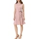 thumbnail image 2 of INSPIRE CHIC Women's Sleeveless V Neck Summer Midi Button Front Dress Dusty Pink S, 2 of 6