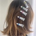 thumbnail image 4 of 2PCS Creative Watercolor Paint Barrettes Hair Styling Ornaments Metal Hair Clip For Student And Art Lover Hair Decors, 4 of 4