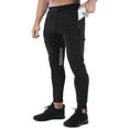 thumbnail image 2 of FEDTOSING Men's Gym Sweatpants Drawstring Black Running Joggers Trackpants with Zipper Pockets, 2 of 6