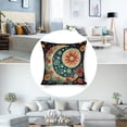 thumbnail image 3 of flowers sun moon Linen toss pillowcase decoration pillowcase gifting preferred 18x18 inch cushion cover sofa pillowcase sofa bedroom living room car, 3 of 8