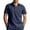 Navy, variant on Mens Polo Shirts Solid Color Loose Fit Button Down Collar Short Sleeve Tops Summer Comfortable Basic T Shirts for Man