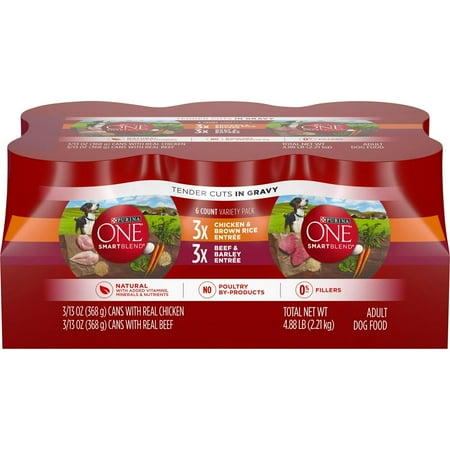 Purina ONE Adult Chicken Dog Food 0.8125-lbs. 6 -Pack