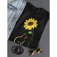 thumbnail image 3 of Cat And Sunflower Women T-Shirt, Female Medium, 3 of 4