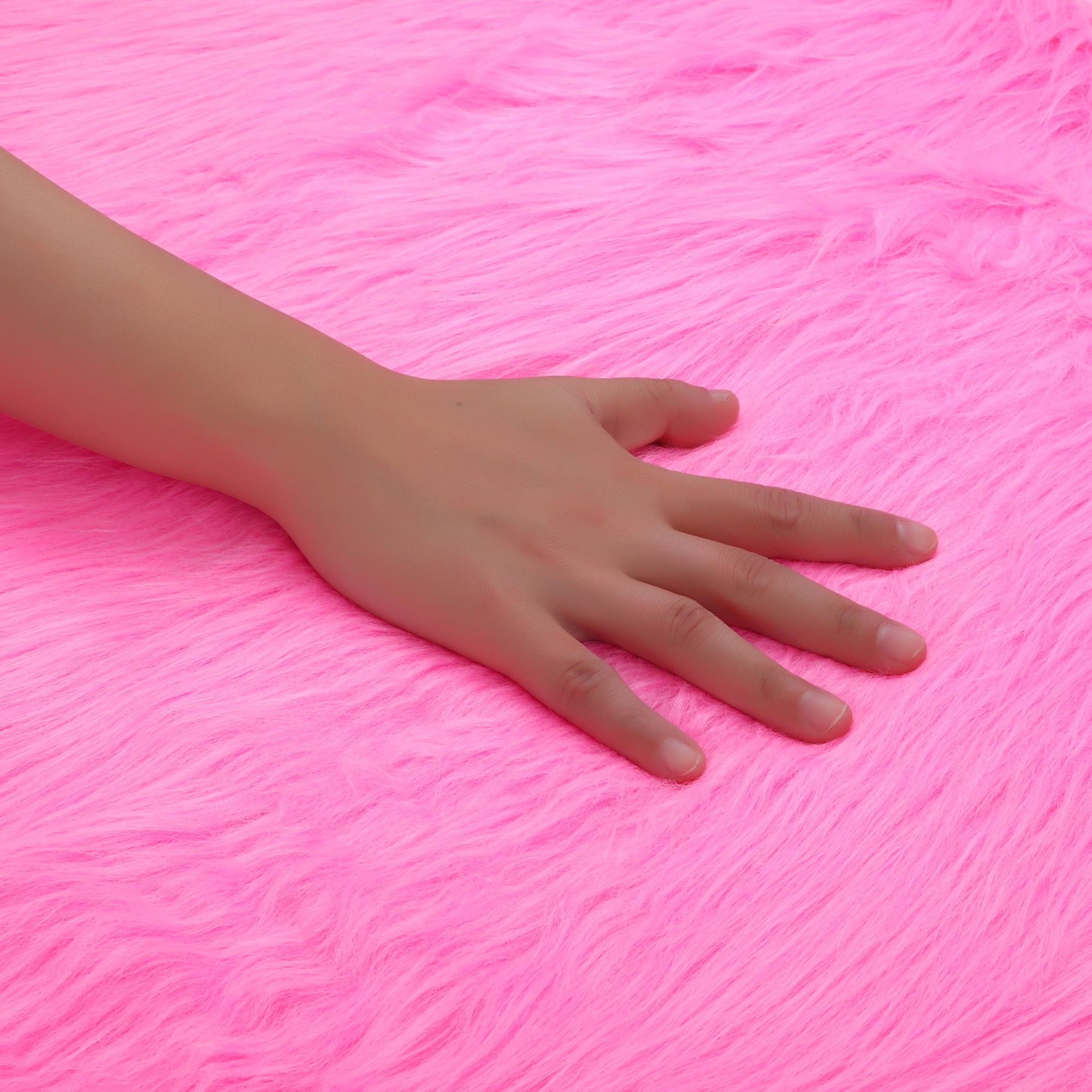 Unique Bargains Heart Shape Soft Absorbent Bath Rugs Pink 16" x 20"