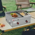 thumbnail image 5 of Commercial Multi-function Propane/ Gas Flat Top Grill Griddle with Deep Fryer for Homes, Restaurants, 5 of 19