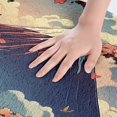 thumbnail image 2 of Homewish Japanese Bathroom Non-Slip Rug Mat-Latex Backing,Snow Mountain Pink Flowers Tree Door Mat Fleece Water Absorbent,Natural Scenery Floral Butterfly Bath Mat for Bathroom Tub,16"x24", 2 of 4