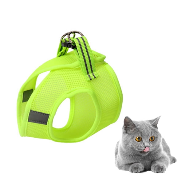 DINHEAROM 1Set Cat Harnesses Pack Fruit Green Vest Type Breathable and Comfortable for Pet Owners