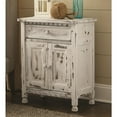 thumbnail image 4 of Alaterre Furniture Country Cottage Rustic Accent Cabinet with Storage Drawer and Two Doors, Solid Pine Wood, White Antique Finish, 4 of 7