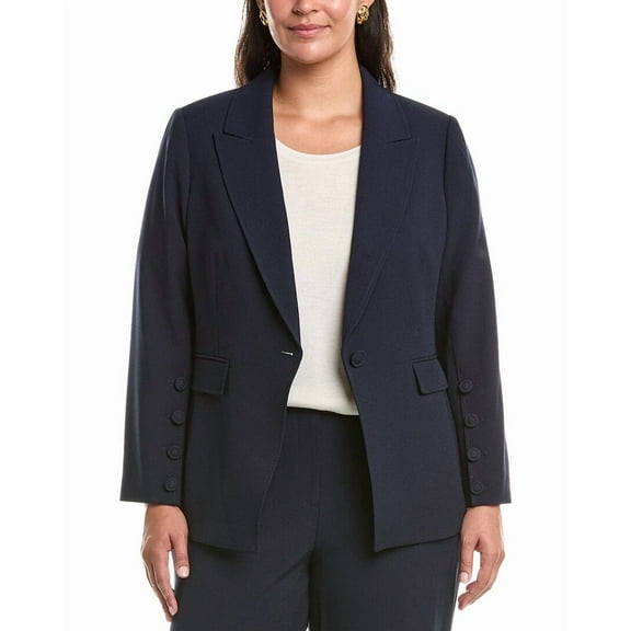 Tahari ASL womens  Plus Blazer, 18W, Blue