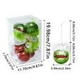 thumbnail image 4 of Mecorevxz 12 Pcs Red and Green Christmas Ornaments DIY Flat Ball Christmas Ornaments with Fuzzy Hair Glitter Plastic Babules Suitable for Xmas Tree,Home Decor, 4 of 7