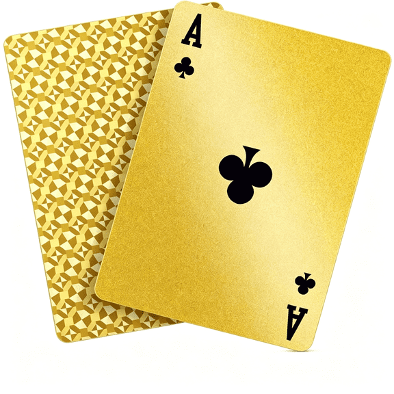 HHNOU Gold Waterproof Playing Cards - Hd Plastic Deck of Poker Cards,Professional Quality,Elegant Design,Perfect for Card Games & Gifts,54-Card Deck (Gold)