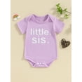thumbnail image 2 of Bagilaanoe Newborn Baby Girl Boy Summer Rompers Letter Print Short Sleeve Bodysuits 3M 6M 12M 18M Infant Casual One Piece Short Jumpsuit, 2 of 8
