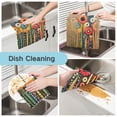 thumbnail image 2 of Yayeee 6 Pack Kitchen Dish Cloths for Washing Dishes Soft Absorbent Microfiber Towels, Red Colorful Flowers with Dots, 2 of 9